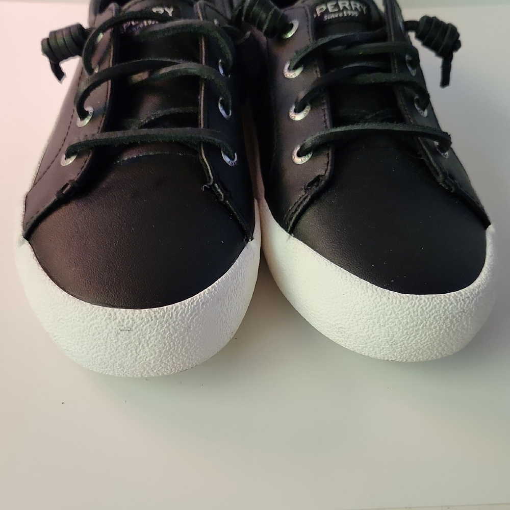 Sperry Womens Black and White Sneakers Size 8.5 - Picture 6 of 10